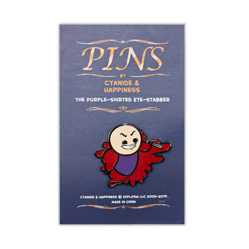 Purple Shirted Eye Stabber Pin