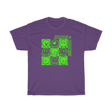 Neon Green Faces Cotton Tee