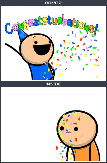 Cyanide & Happiness Congrasturbation Greeting Card